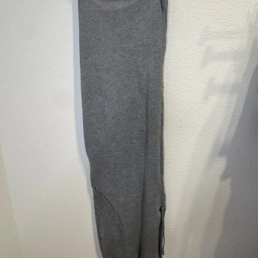 Gray Knit Maxi Skirt